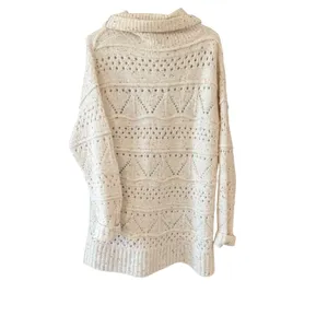 Sundance Womens‎ Cream Multi Confetti Rainbow Knit Oversized Cowl Neck Sweater M thumbnail 6