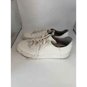 Sam Edelman White Leather Low Top‎ Sneakers Womens 9 Minimalist Lace Up Shoes thumbnail 4