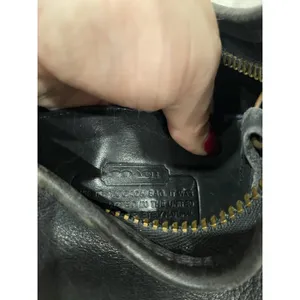 Vintage Coach Janice Legacy Crossbody Bag Womens Medium Black Leather Zip USA thumbnail 6
