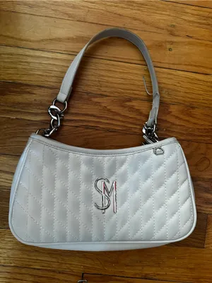 Steve Madden Elodie Quilted Shoulder Bag White Vegan Leather Y2K Bag thumbnail 3