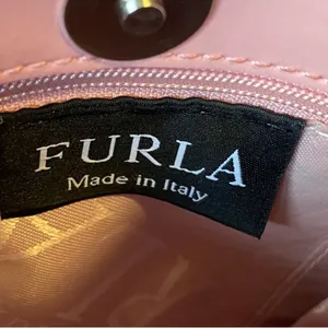 Furla Vintage Y2K Pink & Yellow Bow Tote/Shoulder Bag Elegant Structured Design thumbnail 10