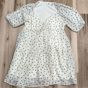 Altar’d State Polka Dot Babydoll Lined Dress Women’s Large thumbnail 2