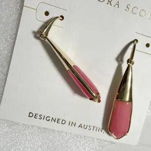 Kendra Scott Lena Stone Drop Rose Quartzite Earrings thumbnail 2