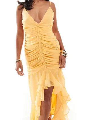 NWT Chiffon Dress With High Leg thumbnail 1