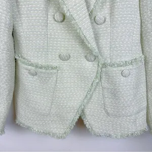 NWT House of Harlow 1960 Pistachio Tweed Spring Jacket thumbnail 3