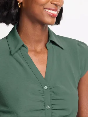 Montgomery Post Lilli Airette Blouse Green Medium NWT STITCH FIX thumbnail 3
