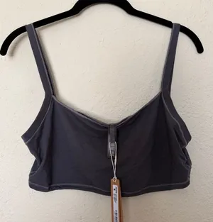 Skims Washed Jersey Square Neck Bralette Ash Multi Size 2X 3X modal thumbnail 1