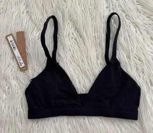 Skims Fits Everybody Triangle Bralette Onyx Size XXS thumbnail 1