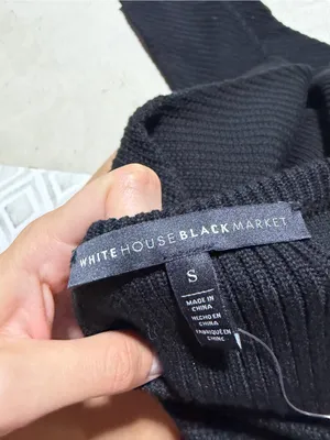 White House black market NWT Black Knit Zip-Accent Women's Sweater SMALL MSRP$74 thumbnail 4