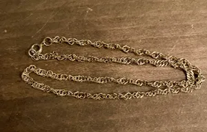 Vintage Gold Tone Twisted Chain Necklace thumbnail 3