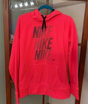 Nike Vibrant Neon Pink Pullover Hoodie Fleece Lined Thermal w/ Cowl Neck Size XL thumbnail 1