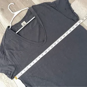 Free People Tshirt v neck oversized flowy womens Gray (xsmall) casual boho thumbnail 3