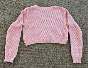Willow and Wind Pink Cropped Cardigan Size M thumbnail 2