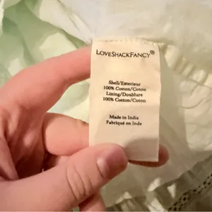 LoveShackFancy Edie Dress Women’s Size Medium Green Blue Tie Dye Midi‎ thumbnail 7