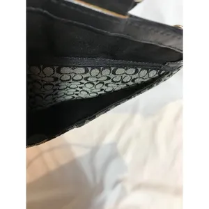 Coach Soho Signature C Monogram Buckle Black Canvas Wristlet EUC thumbnail 8
