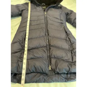 EUC Marmot Sz:XS Navy 700 Down fill Hooded Mid Length Parka Winter Coat Jacket thumbnail 11