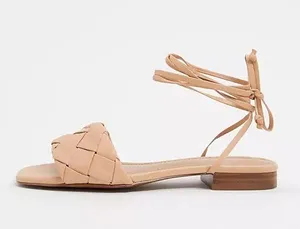 Who What Wear Marlena Woven Tie Up Flat Sandals thumbnail 1