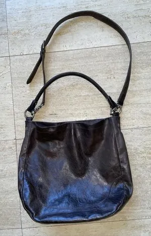 FRYE Melissa Hobo Brown Distressed‎ Leather Shoulder Bag thumbnail 1