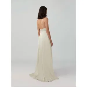 Fame & Partners Stappy Tri Cup Gown Champagne Size 6 Bridal Wedding Guest Prom thumbnail 4