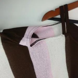Carly B Neopolitan Cold Shoulder Sweater Top L thumbnail 6