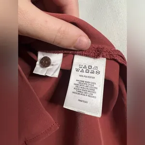 Rachel Zoe Desert Rose Chiffon Button Up Oversized Blouse XS thumbnail 5