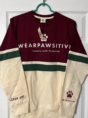 WearPawsitive Crewneck Sweatshirt Tan Size M thumbnail 1