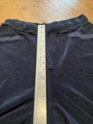 Free People Movement Let It Go Velour Joggers Blue Stretch Pants Medium thumbnail 6