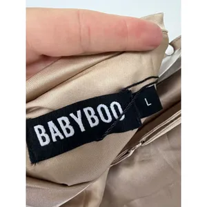 NEW Babyboo Ariel Maxi Dress Champagne Size Large Cocktail Gown thumbnail 6