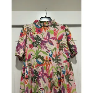 Crown & Ivy Multicolor Floral Tropical Dress Coastal Cruise Beach Modest Large thumbnail 4