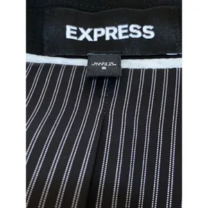 Express Women's Black Long Sleeve Notch Collar One Button Blazer Coat Jacket S thumbnail 3