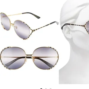 Gucci 59mm Round Sunglasses in Gold/Brown Gradient thumbnail 2
