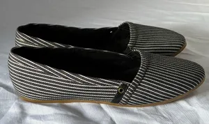 Miss Me Women's Striped Black and White Loafers thumbnail 6