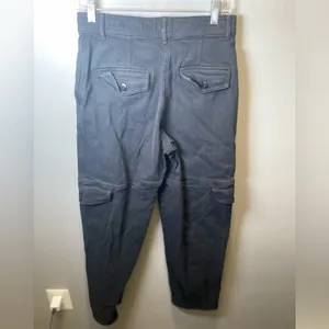 Wilfred Free Aritzia Women's Cargo Black Denim‎ Straight Leg Pants Size 6 thumbnail 3
