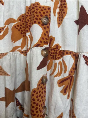 Farm Rio Lobster Sky button down front mini dress sz S (PP) thumbnail 3