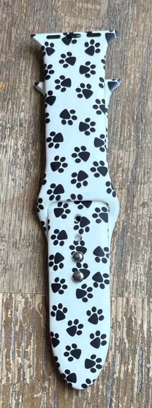 Apple iWatch Paw Print Silicone Watch Strap 40mm thumbnail 1