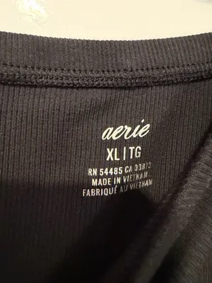 Aerie Classic Black Women's Drawstring Midi Skirt thumbnail 4