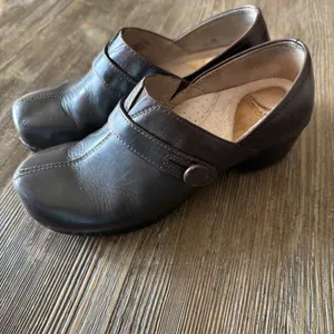 Dansko Solstice Leather Clogs Womens Size 37 Brown Nursing Mule Leather Shoe 6.5 thumbnail 4