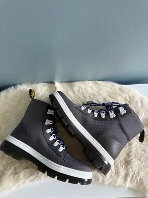 Dr. Martens Women’s Combs Tech Ripstop Gunmetal Gray Combat Boots thumbnail 5
