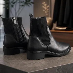 Kenneth Cole‎ Reaction Black Lambert Knit Sock Chelsea Boots Size 5.5 NWOB thumbnail 4