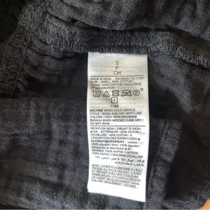 Old Navy Black Mini Dress Small Black Cottagecore Sundress Tie Strap 100% Cotton thumbnail 6