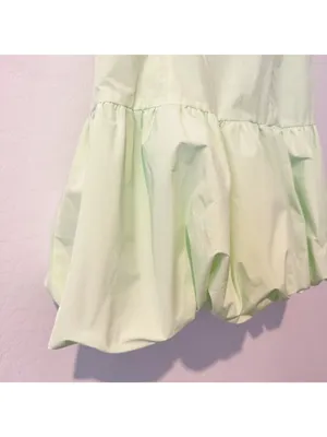 Amanda Uprichard Faith Dress Medium‎ Green Bubble Drop Waist Romantic Coquette thumbnail 6