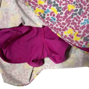Nike Skort Skirt Women, small, Fuchsia Circle‎ Print Dri Fit Zip Pocket Shorts thumbnail 5