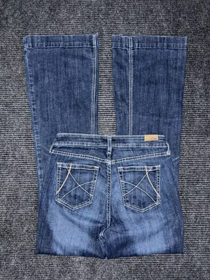 Ariat Ella Wide Leg Slim Trouser Dark Wash Blue Jeans 29 R 10032550 thumbnail 2