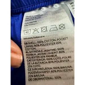 H&M Divided Womens‎ L Blue Cotton Parachute balloon Cargo Pants Baggy Joggers thumbnail 8