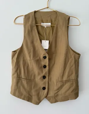 Zara Linen Vest thumbnail 1