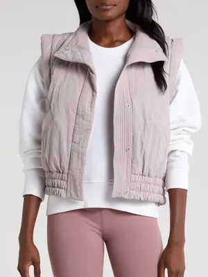 Free People FP Movement Scrunch Time Puffer Vest Size Small thumbnail 1