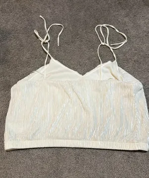 Express White Crop Top thumbnail 1