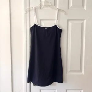 Sergio Tacchini Navy Blue White Trim Elise Court Tennis Dress Mini Small Women thumbnail 2