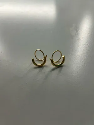 Louise Carter ripcurl double hoop Gold thumbnail 4