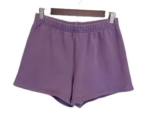 Aritzia TNA Cozy Fleece Perfect Shorts In Purple Size Medium thumbnail 1